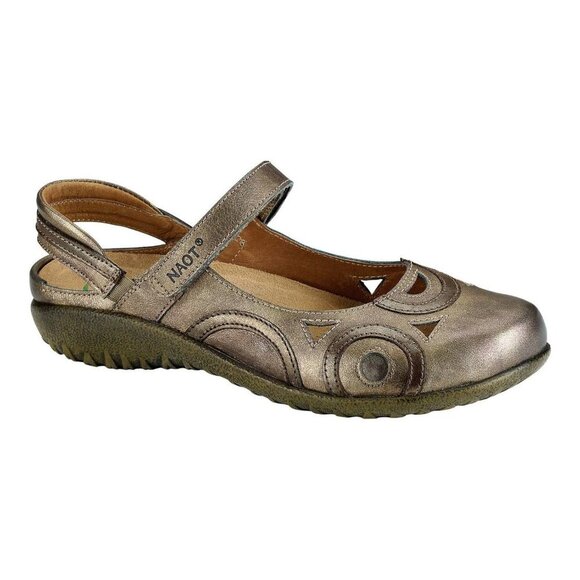 NAOT Rongo Metallic Leather Slingback Mary Jane Sandals Flats Bronze - Picture 1 of 10